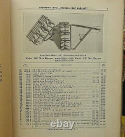 1920s-62 JOHN DEERE DEALERS HARROWS BEET BEAN DRILL MASTER PARTS CATALOG MANUAL