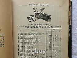 1920s-62 JOHN DEERE DEALERS HARROWS BEET BEAN DRILL MASTER PARTS CATALOG MANUAL