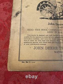 1928 Early John Deere Antique Tractor Parts And Instruction Catalog