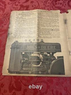 1928 Early John Deere Antique Tractor Parts And Instruction Catalog