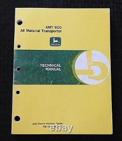 1987 John Deere Amt 600 All Material Transporter Pre-gator Repair & Parts Manual