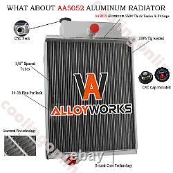 #AR40832 AR46434 AR49454 Aluminum Radiator 4Row fit John Deere Tractor 4000 4020