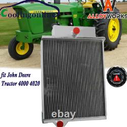 #AR40832 AR46434 AR49454 Aluminum Radiator 4Row fit John Deere Tractor 4000 4020