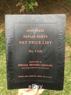 Antique 1939 JOHN DEERE REPAIR PARTS PRICE LIST tractor farm catalogue book