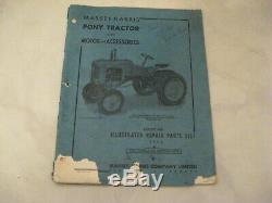 Antique 1952 Massey Harris Pony Tractor Parts Manual Motor And Accessories