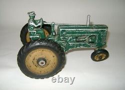 Antique Arcade Toys John Deere Model A Green Tractor 6.00-16 for Parts or Repair