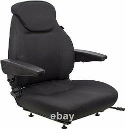 Fits John Deere Tractor Seat Assembly Fits Various Models Black Cloth