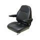 Fits John Deere Tractor Seat Assembly withArms Fits Various Models Black Vinyl