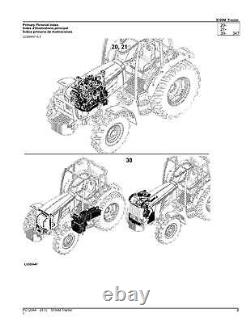 For John Deere 5100m Tractor Parts Catalog Manual