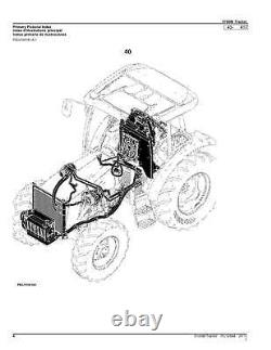 For John Deere 5100m Tractor Parts Catalog Manual