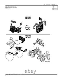 For John Deere 5200 5300 5400 5500 Tractor Parts Catalog Manual