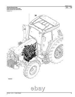 For John Deere 6105e Tractor Parts Catalog Manual