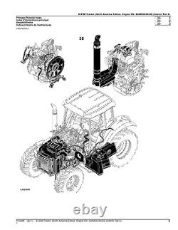 For John Deere 6125m Tractor Parts Catalog Manual