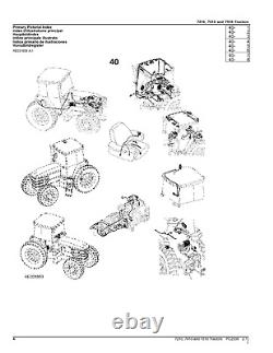 For John Deere 7210 7410 7510 Tractor Parts Catalog Manual
