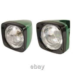 Front Headlight Set LH & RH Fits John Deere Tractors 2030 2040 2040S 2140+