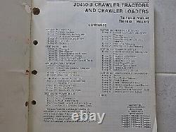 Genuine John Deere 450 B Jd450b Crawler Tractor Service Repair Parts Manual Set