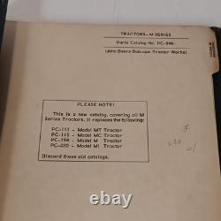 Genuine John Deere Model M series Tractor Parts Catalog PC848