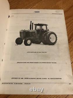 Genuine original John Deere 4640 4840 tractor parts book catalog manual PC1899