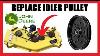 How To Replace Flat Idler Pulley John Deere Lawn Tractor Mower 345