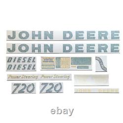 JD 720 Gas or Diesel Vinyl Cut Decal Set-Fits John Deere Tractor 720 Gas Diesel