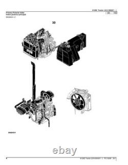 JOHN DEERE 6125E TRACTOR PARTS CATALOG MANUAL serial 500001