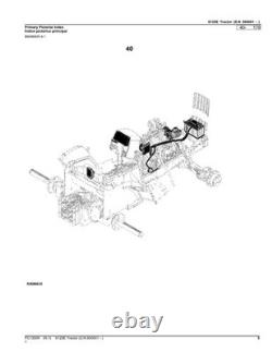 JOHN DEERE 6125E TRACTOR PARTS CATALOG MANUAL serial 500001