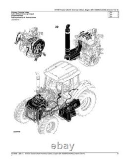 JOHN DEERE 6170M TRACTOR PARTS CATALOG MANUAL ser. North America