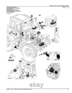 JOHN DEERE 6530 TRACTOR PARTS CATALOG MANUAL ser. EUROPEAN EDITION