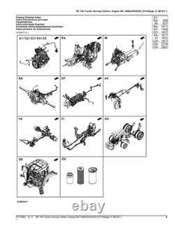JOHN DEERE 6R 145 TRACTOR PARTS CATALOG MANUAL Europe