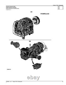 JOHN DEERE 7515 TRACTOR PARTS CATALOG MANUAL ser. 91402