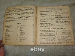 JOHN DEERE D TRACTOR INSTRUCTIONS & PARTS LIST Dated 12/35 ORIGINAL