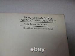 JOHN DEERE Dealer Parts Catalog A's D's G's 60 70 1960's-70s (styled & Reg)