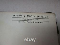 JOHN DEERE Dealer Parts Catalog A's D's G's 60 70 1960's-70s (styled & Reg)