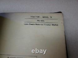 JOHN DEERE Dealer Parts Catalog A's D's G's 60 70 1960's-70s (styled & Reg)