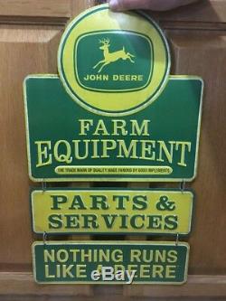 JOHN DEERE Parts Service Tractor Metal Farm Equipment Signs Tractors