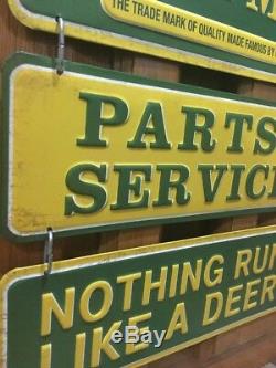 JOHN DEERE Parts Service Tractor Metal Farm Equipment Signs Tractors