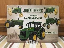 JOHN DEERE Tractor Metal Farm Equipment Vintage Look Nothing Runs Like A Deere 2