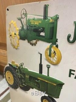 JOHN DEERE Tractor Metal Farm Equipment Vintage Look Nothing Runs Like A Deere 2