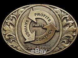 Je31154 Vintage 1994 John Deere Parts Expo Brasstone Tractor Belt Buckle