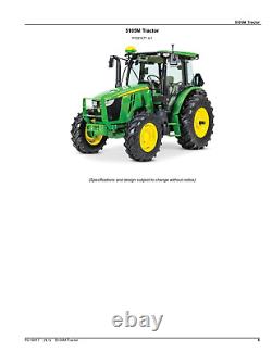 John Deer 5105m Tractor Parts Catalog Manual #4