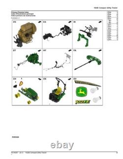 John Deere 1023e Tractor Parts Catalog Manual #4