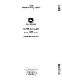 John Deere 1026r Tractor Parts Catalog Manual