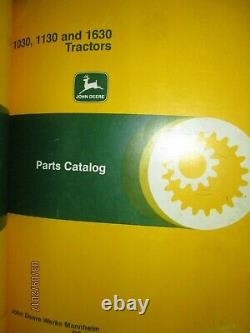 John Deere 1030, 1130 and 1630 Tractor Parts Manual Catalog Book Original 1978