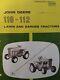 John Deere 110 112 Round Fender Garden Tractor &42 Blade Owner & Parts 3 Manual