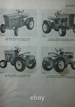 John Deere 110 Round Fender Garden Tractor & 30 Tiller Owner & Parts (2 Manuals)