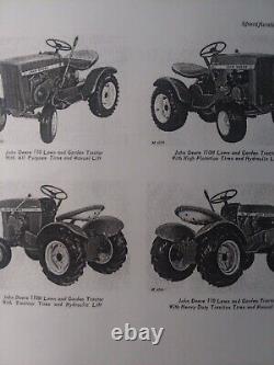 John Deere 110 Round Fender Garden Tractor & SnowBlower Owner & Parts 2 Manuals
