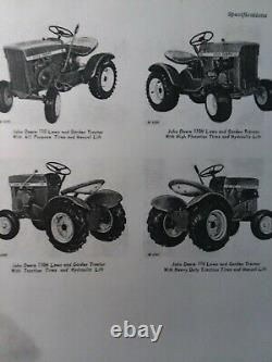 John Deere 110 Round Fender Lawn Garden Tractor & Mower Owner & Parts 2 Manuals