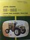 John Deere 110 Round Fender Lawn Garden Tractor Owner, Parts & Suppl 2 Manual s