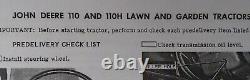 John Deere 110 Round Fender Lawn Garden Tractor Owner, Parts & Suppl 2 Manual s