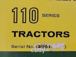 John Deere 110 Round Fender Lawn Garden Tractor Owners & Parts Manual 1964 3551